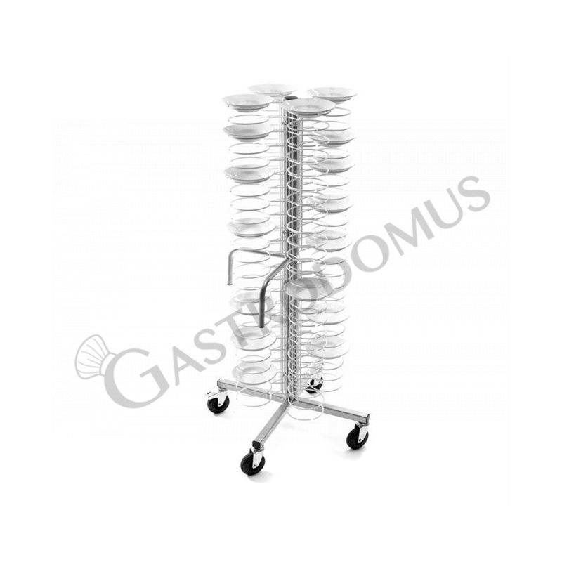 Carrello portapiatti con ruote per 96 piatti 180/230 L 600 mm x P 600 mm x H 1730 mm