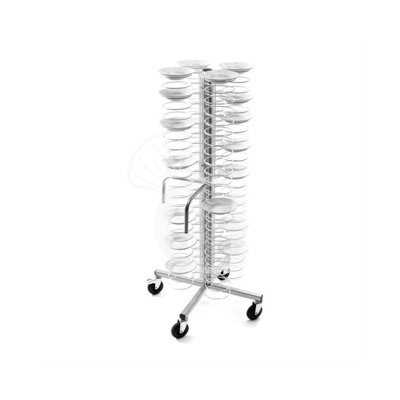 Carrello portapiatti con ruote per 96 piatti 250/310 L 700 mm x P 700 mm x H 1730 mm