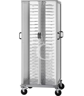 Carrello portapiatti armadiato per 92 piatti 250/310 L 750 mm x P 780 mm x H 1830 mm