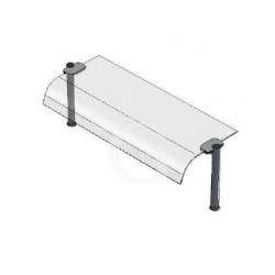 Sovrastruttura ad un piano con vetro curvo L 795 x P 415 x H 385 mm