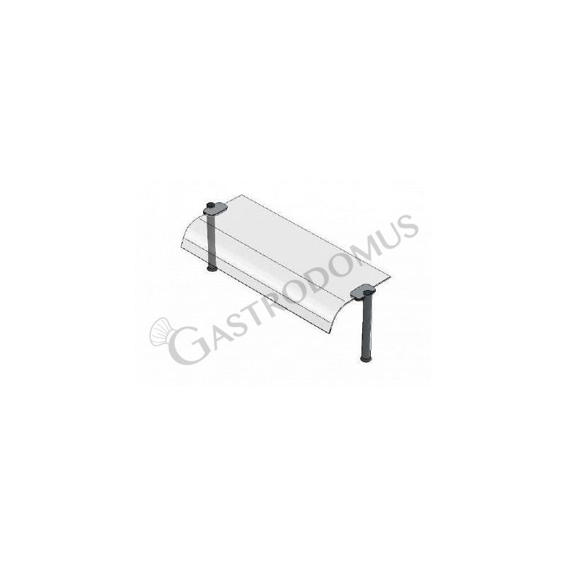 Sovrastruttura ad un piano con vetro curvo L 1445 x P 415 x H 385 mm Sovrastruttura ad un piano con vetro curvo L 1445 x P 415 x H 385 mm