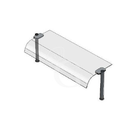 Sovrastruttura ad un piano con vetro curvo L 1445 x P 415 x H 385 mm Sovrastruttura ad un piano con vetro curvo L 1445 x P 415 x H 385 mm