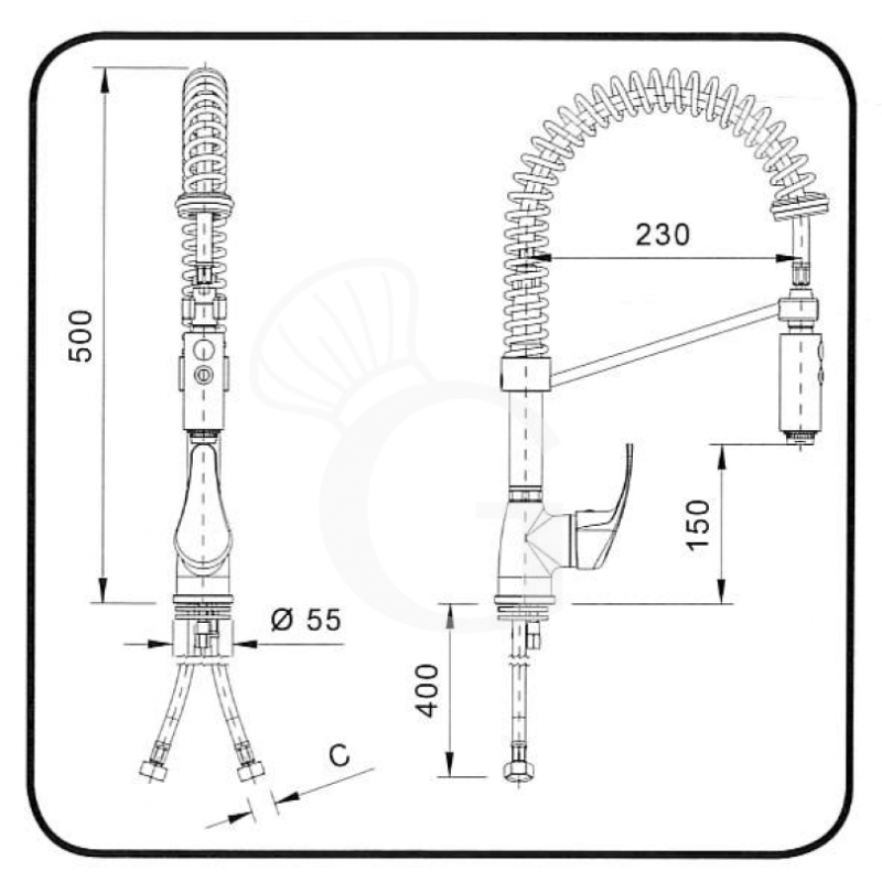 Rubinetto miscelatore monoforo monocomando Ponny