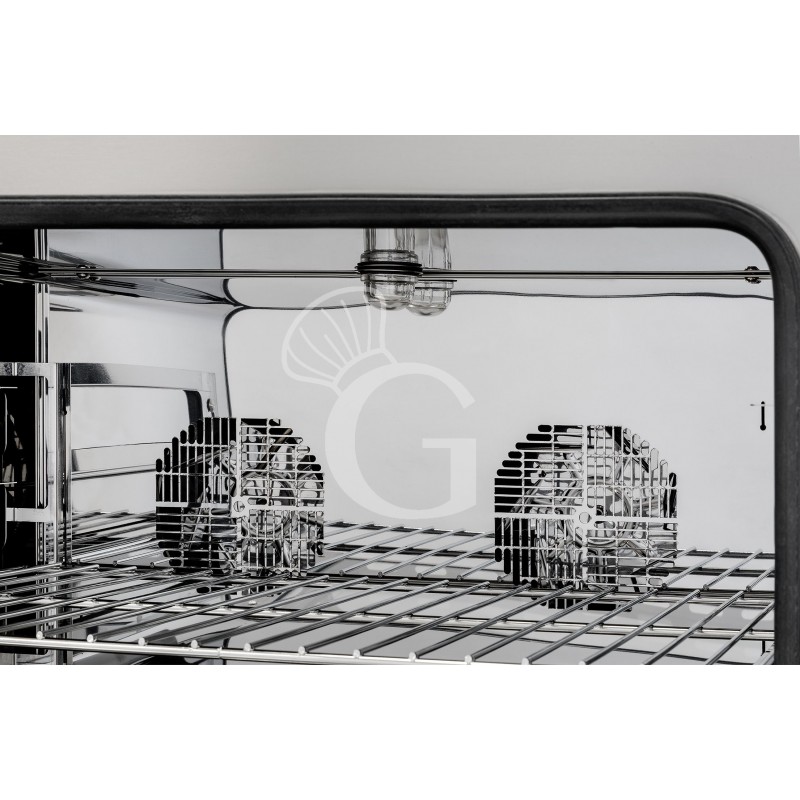 Forno elettrico a convezione per pasticceria con umidificatore, comandi meccanici, trifase per 4 teglie 600x400 mm