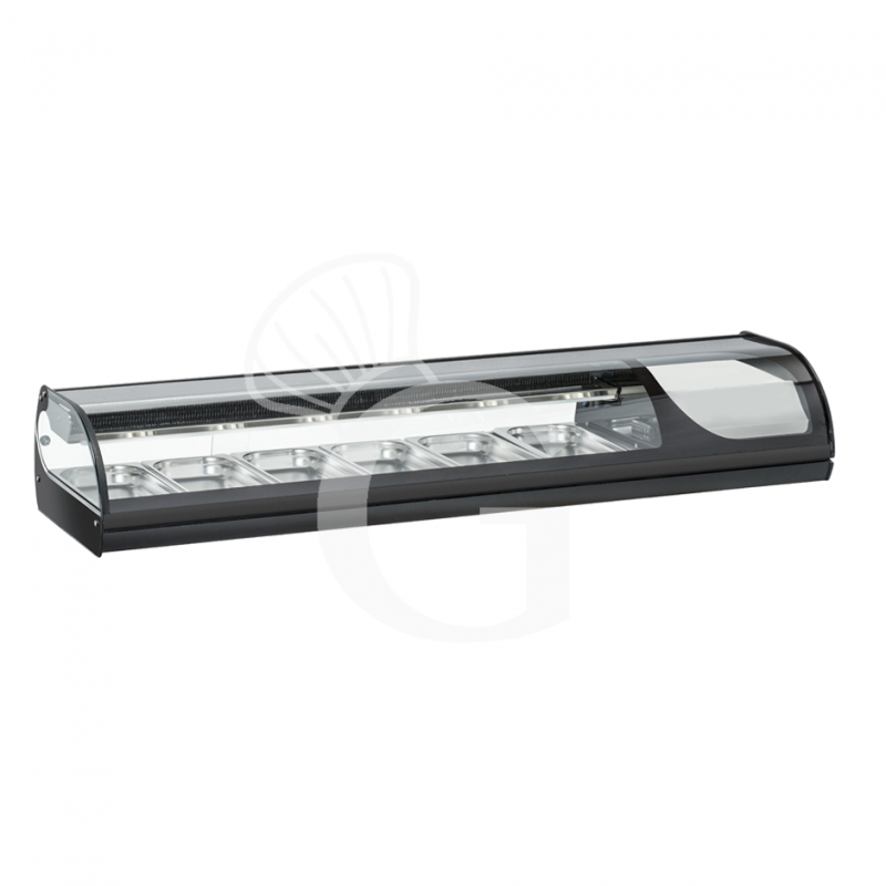 Vetrina sushi - capacità 6 bacinelle GN1/3 - potenza 159 W Vetrina sushi - capacità 6 bacinelle GN1/3 - potenza 159 W