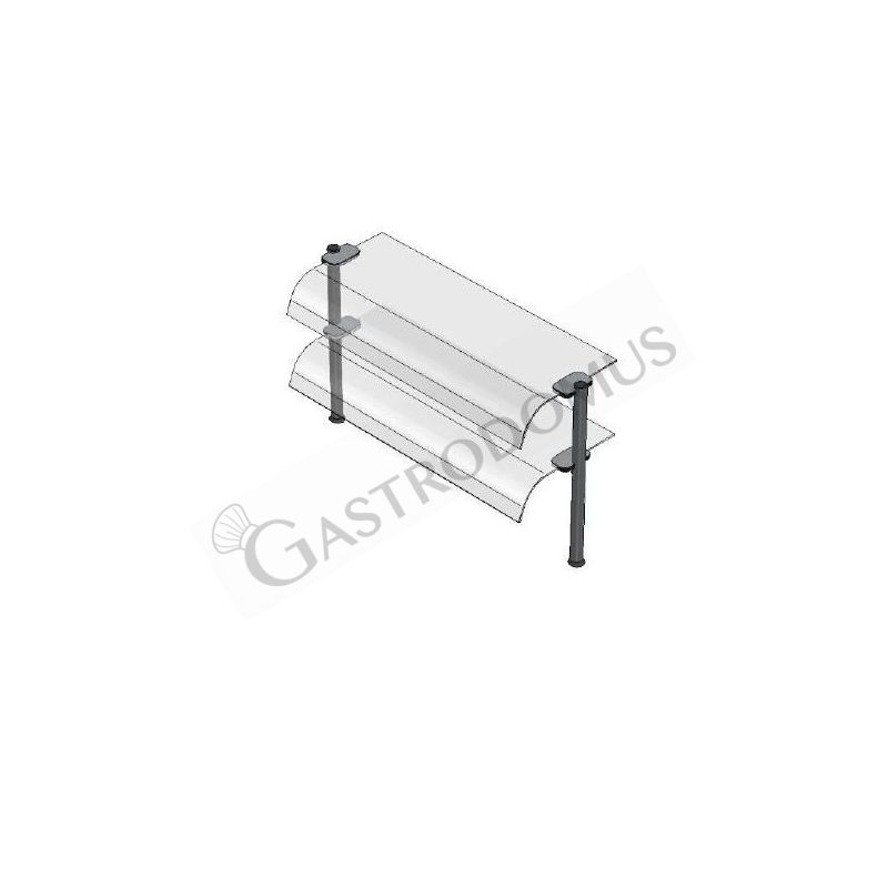 Sovrastruttura a 2 piani con vetri curvi L 1120 x P 415 x H 655 m Sovrastruttura a 2 piani con vetri curvi L 1120 x P 415 x H 655 m