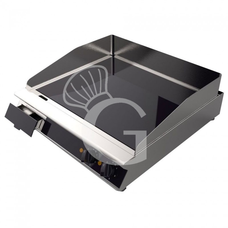 Fry top professionale in vetroceramica - 2 zone - L 660 mm x P 670 mm x H 120 mm