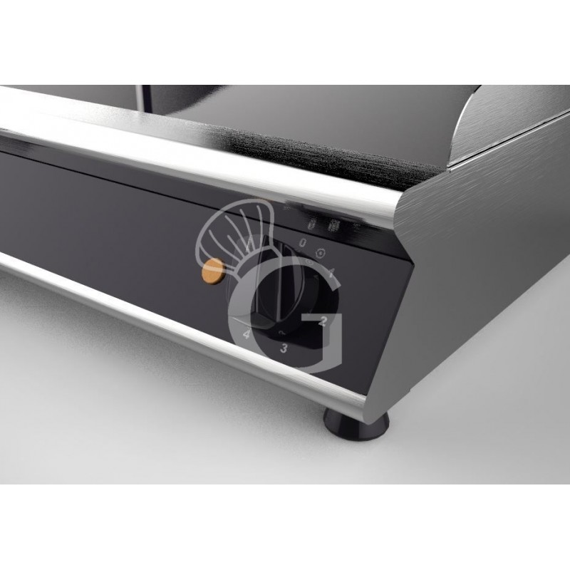 Fry top professionale in vetroceramica - 2 zone - L 660 mm x P 670 mm x H 120 mm
