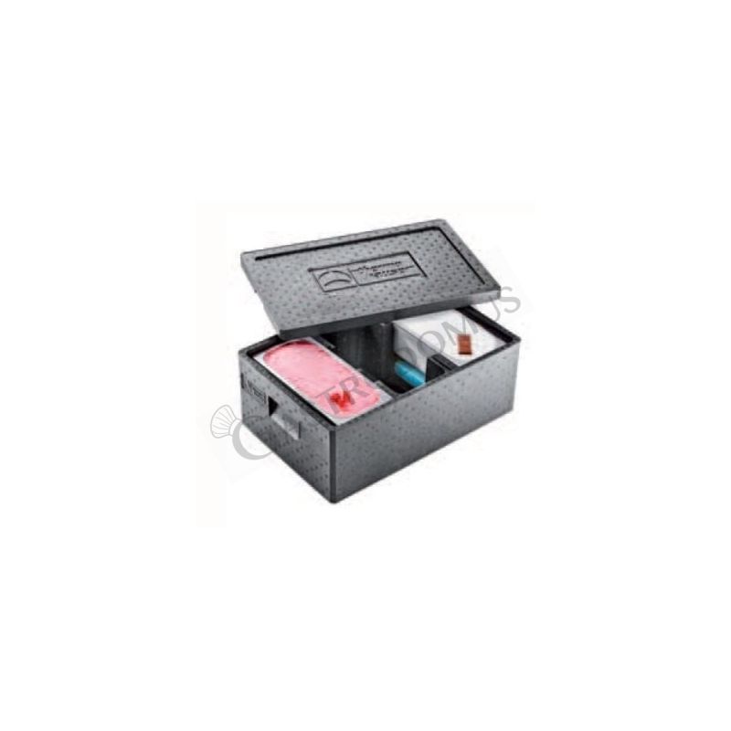 Contenitore Isotermico portabacinelle gelato con divisorio L 595 mm x P 395 mm x H 260 mm Contenitore Isotermico portabacinelle gelato con divisorio L 595 mm x P 395 mm x H 260 mm