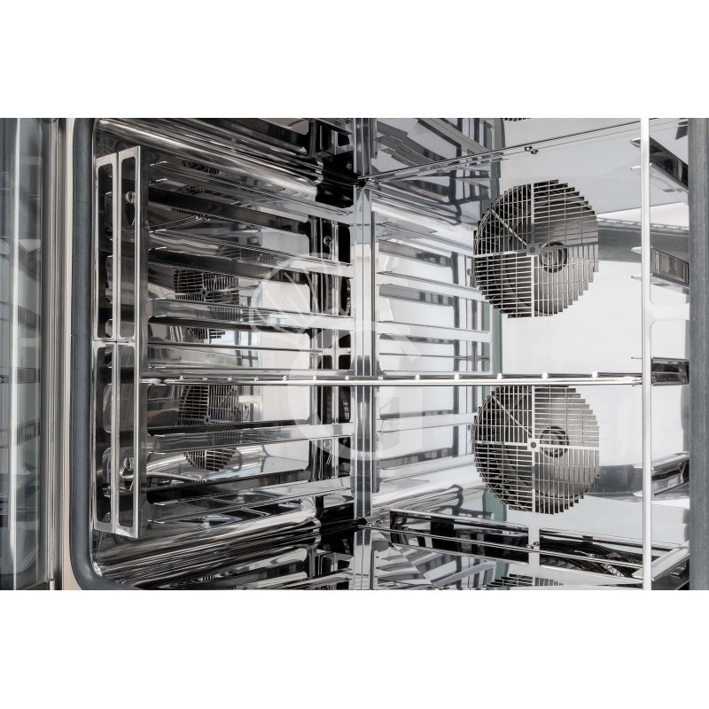 Forno elettrico a convezione per gastronomia, umidificatore,porta bandiera, comandi digitali, trifase, 6 teglie GN 1/1 530x325mm