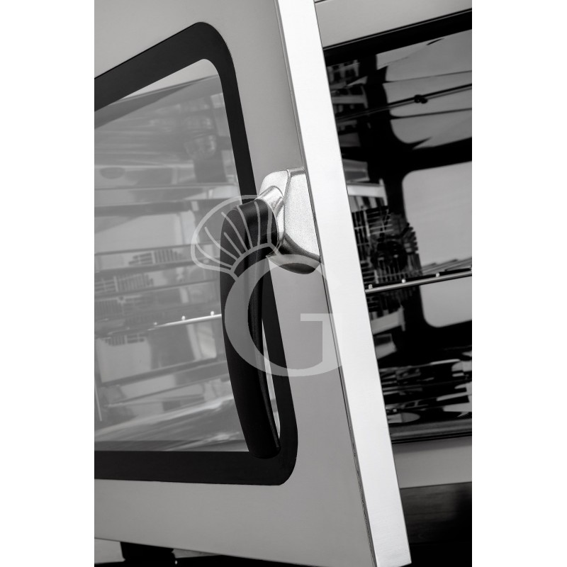 Forno elettrico a convezione per gastronomia, umidificatore,porta bandiera, comandi digitali, trifase, 4 teglie GN 1/1 530x325mm