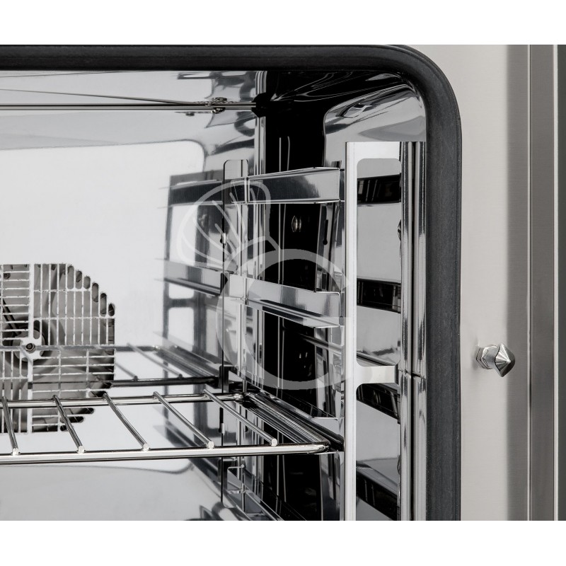 Forno elettrico a convezione per gastronomia, umidificatore,porta bandiera, comandi digitali, trifase, 4 teglie GN 1/1 530x325mm