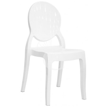 Sedia Specchio con struttura seduta e schienale in policarbonato, colore bianco Sedia Specchio con struttura seduta e schienale in policarbonato, colore bianco