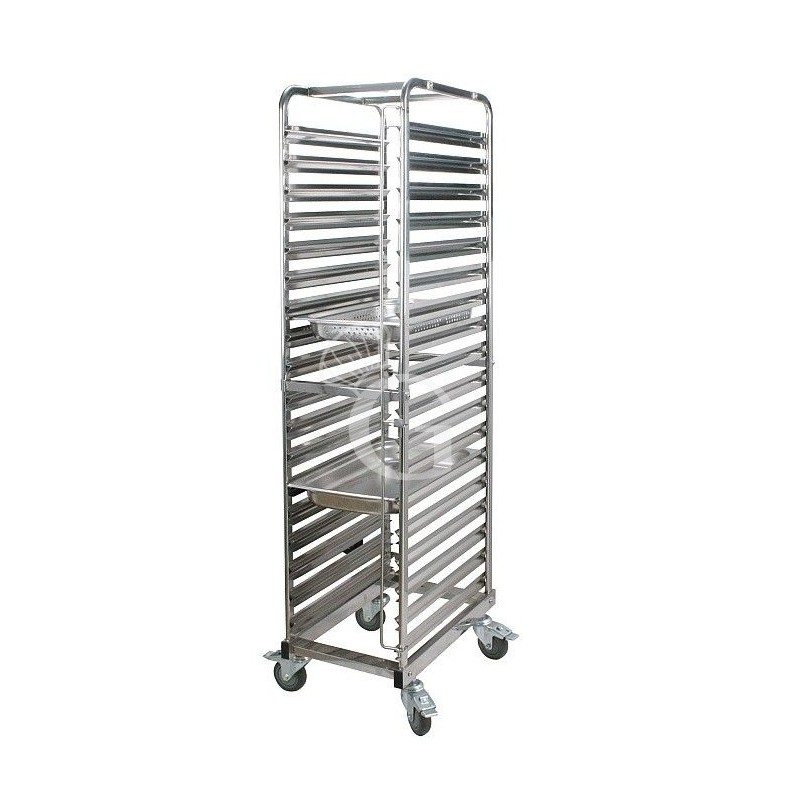 Struttura portateglie con ruote per 20 teglie GN1/1