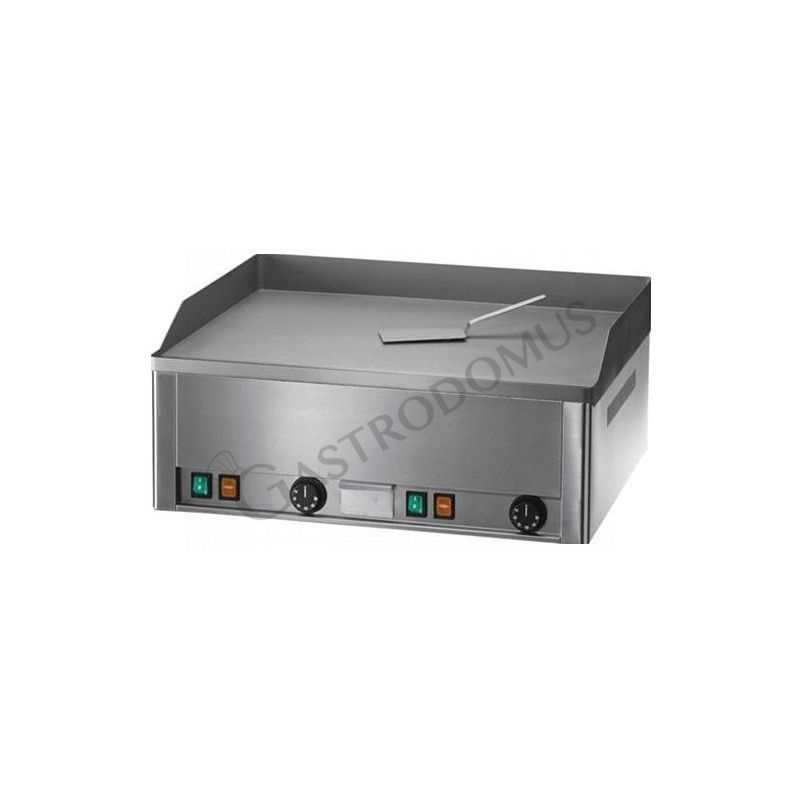 Fry Top elettrico da banco piastra liscia doppia in acciaio sabbiato 6000 W Trifase Fry Top elettrico da banco piastra liscia doppia in acciaio sabbiato 6000 W Trifase