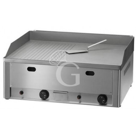 Fry Top da banco a gas piastra liscia e rigata doppia cromata 8000 W - dimensioni L 665 mm x P 600 mm x H 300 mm Fry Top da banco a gas piastra liscia e rigata doppia cromata 8000 W - dimensioni L 665 mm x P 600 mm x H 300 mm