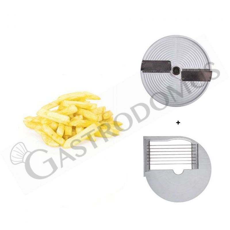 Combinazione 2 dischi per patatine fritte di dimensioni 8 mm