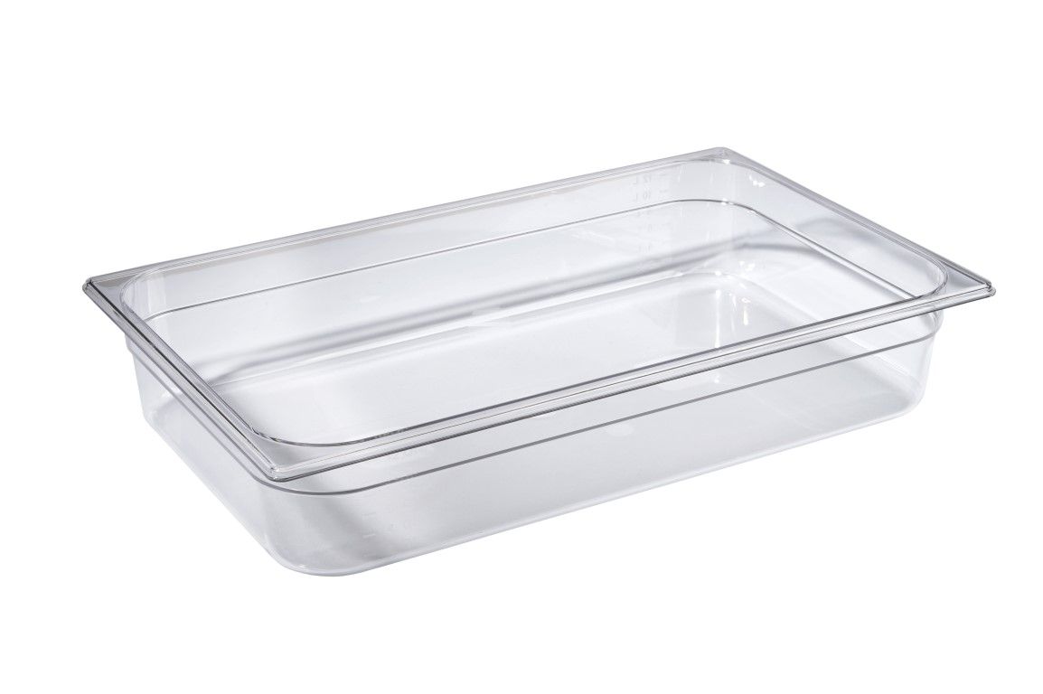 Bacinella in Policarbonato GN 1/1 - 530 mm x 325 mm x H 100 mm - capacità 14,2 litri