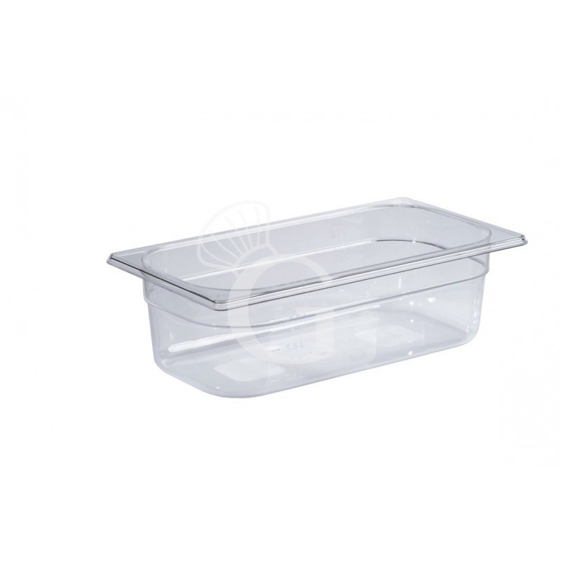 Bacinella in Policarbonato GN 1/3 - 325 mm x 175 mm x H 65 mm - capacità 2,5 litri Bacinella in Policarbonato GN 1/3 - 325 mm x 175 mm x H 65 mm - capacità 2,5 litri