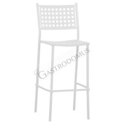 Sgabello Scotland con struttura in metallo verniciato, colore bianco