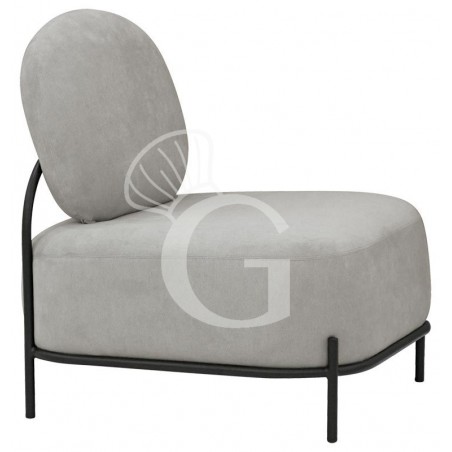 Poltroncina Ponny con struttura in metallo verniciato e rivestimento in tessuto, colore grigio Poltroncina Ponny con struttura in metallo verniciato e rivestimento in tessuto, colore grigio