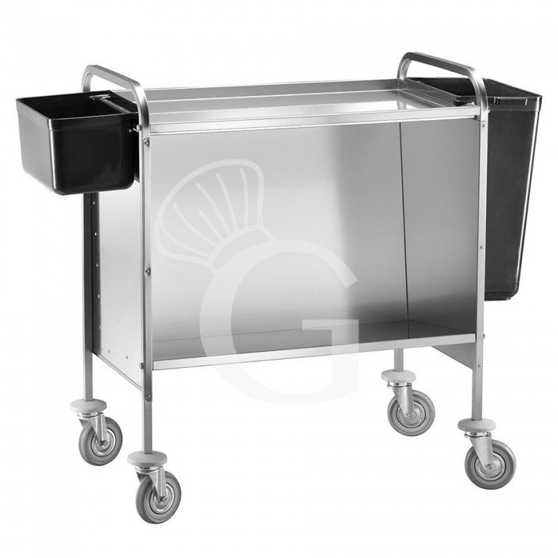 Carrello portapiatti vassoi e teglie in acciaio inox e piano in lamiera L 910 mm x P 570 mm x H 1010 mm