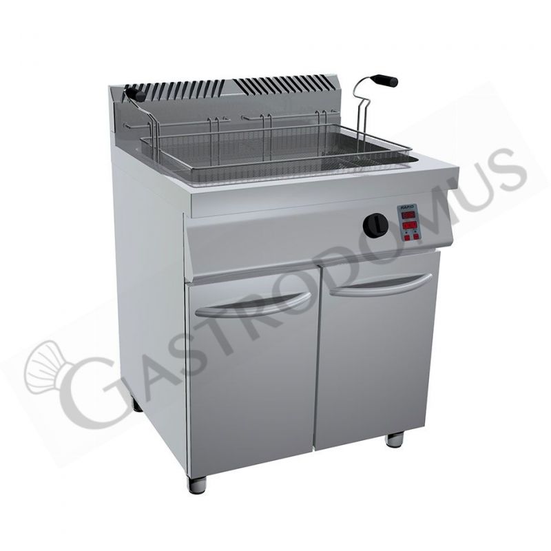 Friggitrice elettronica a gas per pasticceria su mobile 1 vasca 45 LT L 800 mm x P 730 mm x H 900 mm