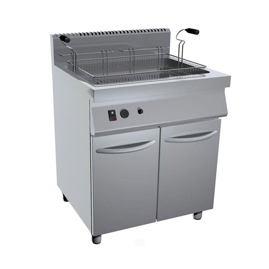 Friggitrice a gas per pasticceria su mobile 1 vasca 45 LT L 800 mm x P 730 mm x H 900 mm