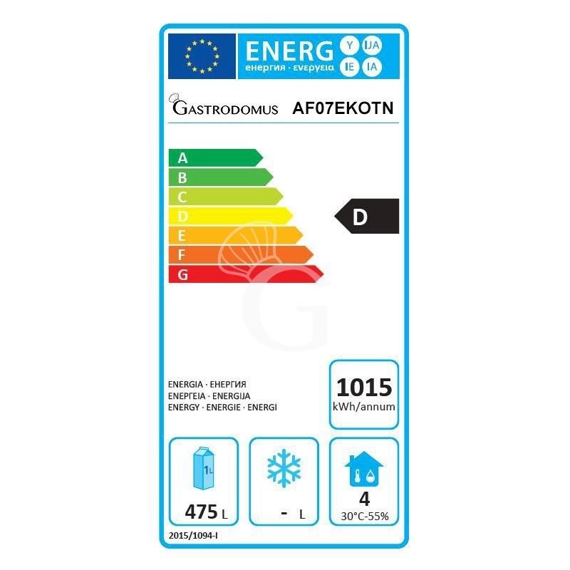 Armadio refrigerato ventilato - temperatura -2°C/+8°C - capacità 650 LT