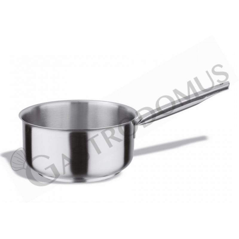 Casseruola di tipo francese in acciaio inox un manico diametro 220 mm x H 110 mm