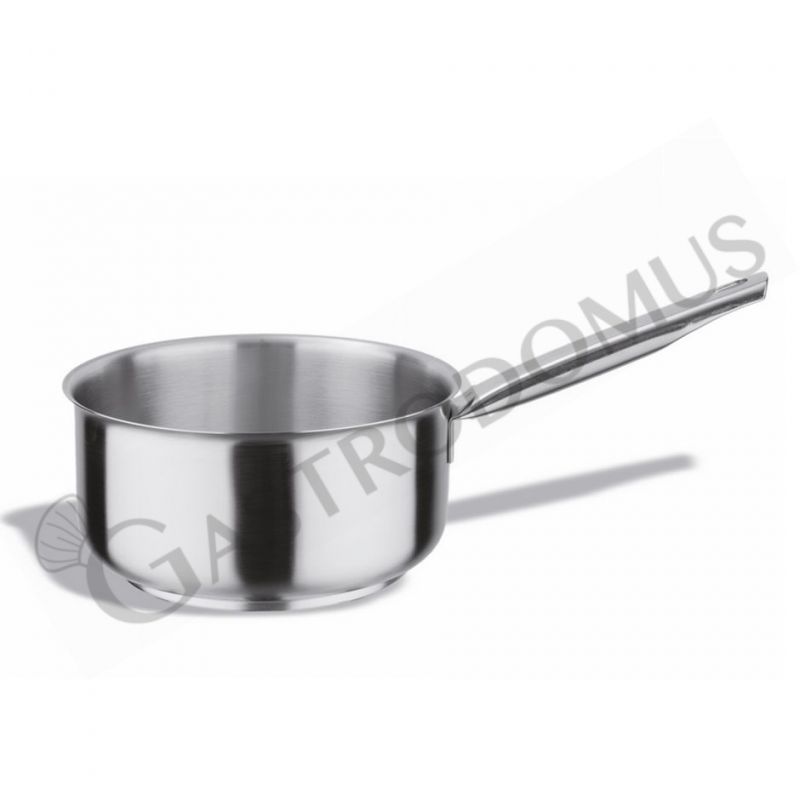 Casseruola di tipo francese in acciaio inox un manico diametro 140 mm x H 70 mm Casseruola di tipo francese in acciaio inox un manico diametro 140 mm x H 70 mm