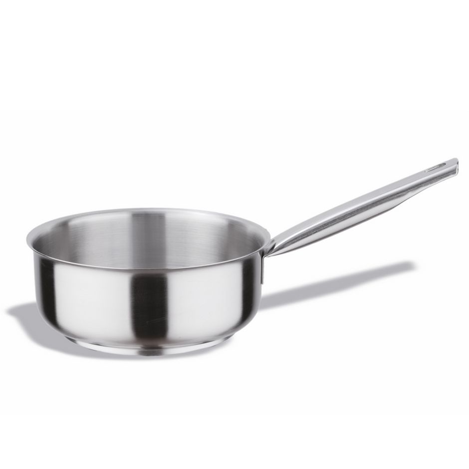 Casseruola bassa in acciaio inox 1 manico diametro 240 mm x H 95 mm