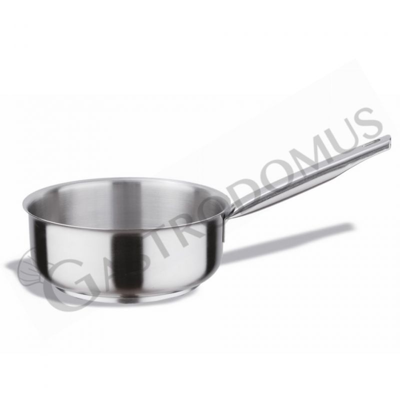 Casseruola bassa in acciaio inox 1 manico diametro 180 mm x H 80 mm