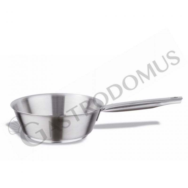 Casseruola conica in acciaio inox 1 manico diametro 160 mm x H 60 mm Casseruola conica in acciaio inox 1 manico diametro 160 mm x H 60 mm