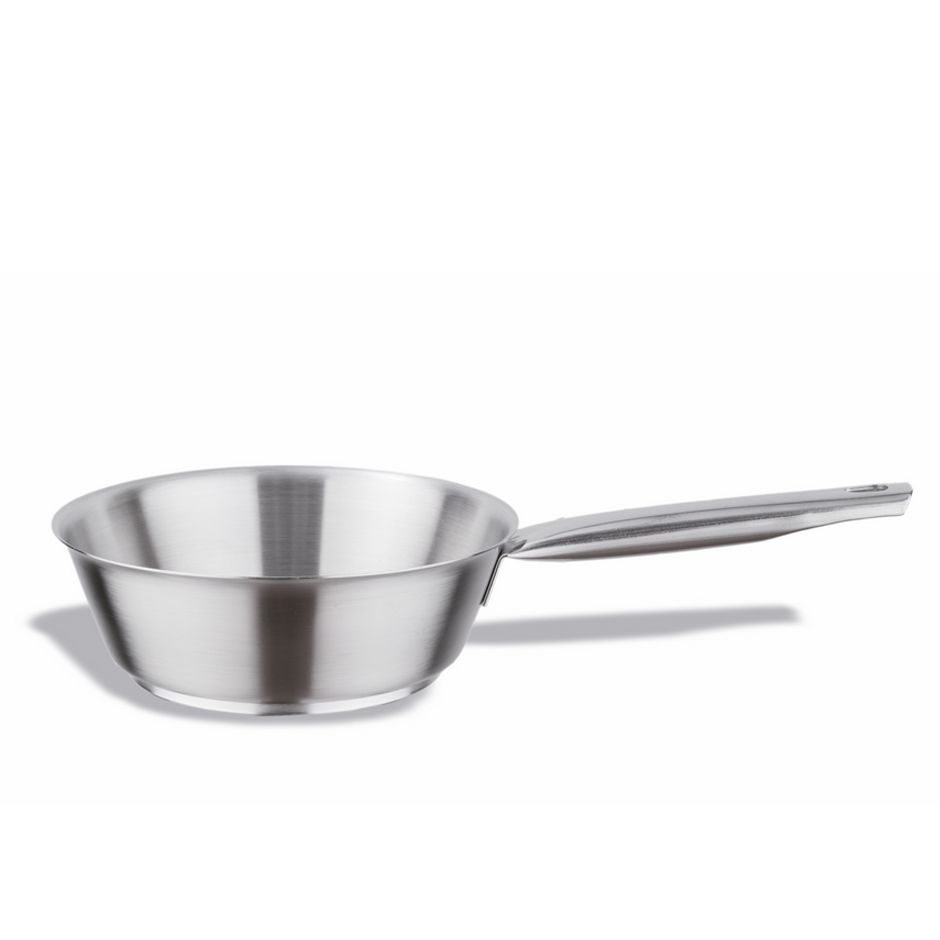Casseruola conica in acciaio inox 1 manico diametro 160 mm x H 60 mm
