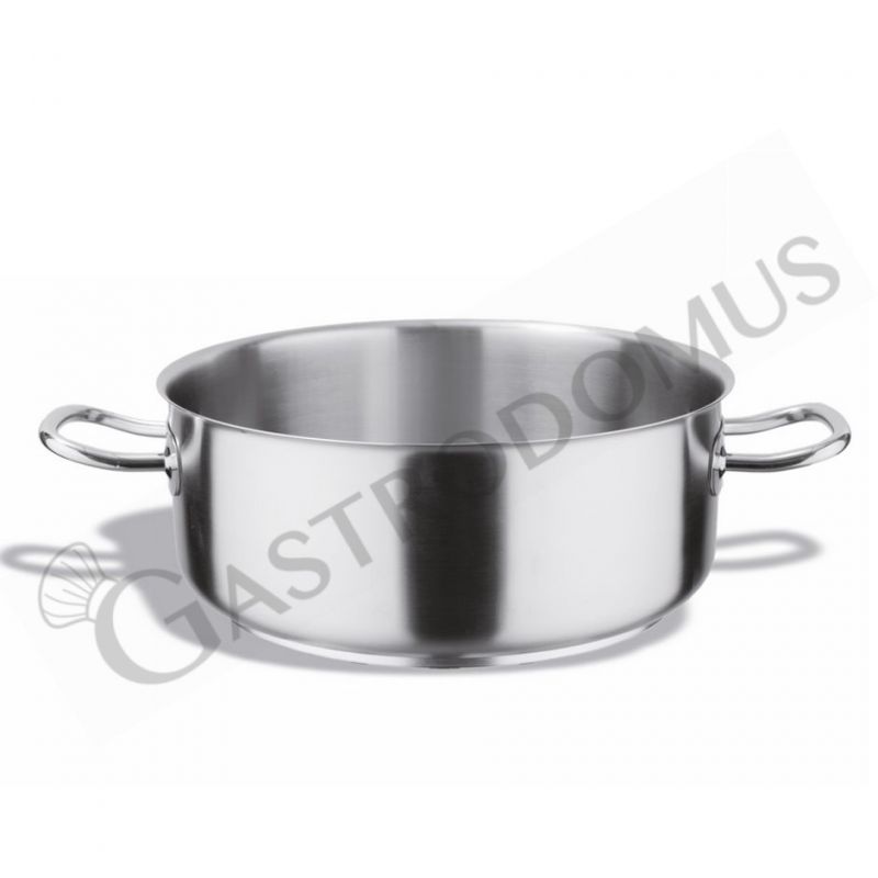 Casseruola bassa in acciaio inox diametro 200 mm x H 80 mm Casseruola bassa in acciaio inox diametro 200 mm x H 80 mm