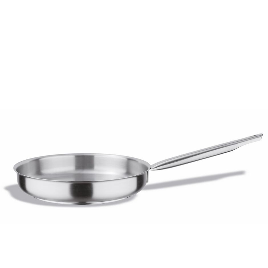 Padella bordo alto in acciaio inox diametro 280 mm x H 60 mm