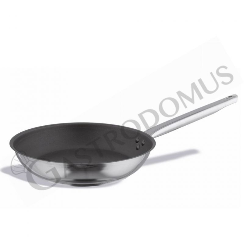 Padella in acciaio inox con antiaderente, diametro 32 cm e altezza 6 cm Padella in acciaio inox con antiaderente, diametro 32 cm e altezza 6 cm