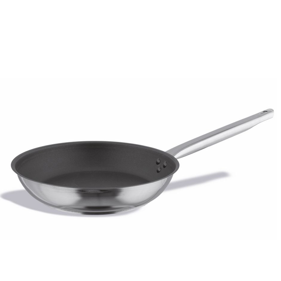 Padella in acciaio inox con antiaderente diametro 240 mm x H 46 mm