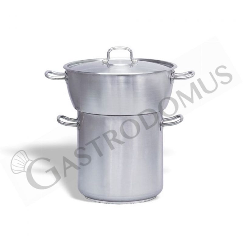 Couscousseria bombata coperchio in acciaio inox diametro 400/320 mm x H 200/320 mm Couscousseria bombata coperchio in acciaio inox diametro 400/320 mm x H 200/320 mm