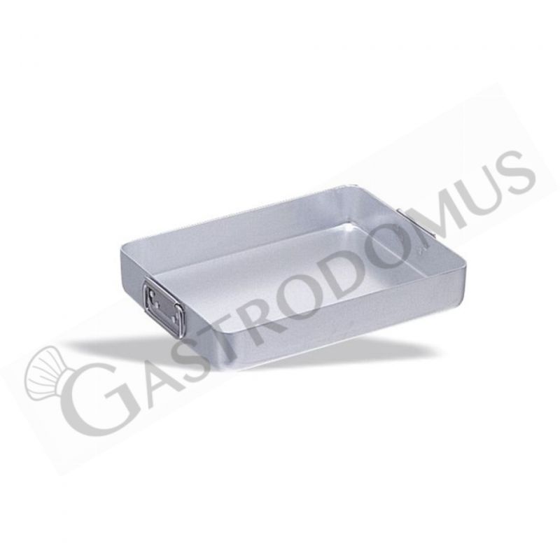 Tegame in alluminio, 2 maniglie snodate, L 70 cm x P 45 cm x H 10 cm Tegame in alluminio, 2 maniglie snodate, L 70 cm x P 45 cm x H 10 cm