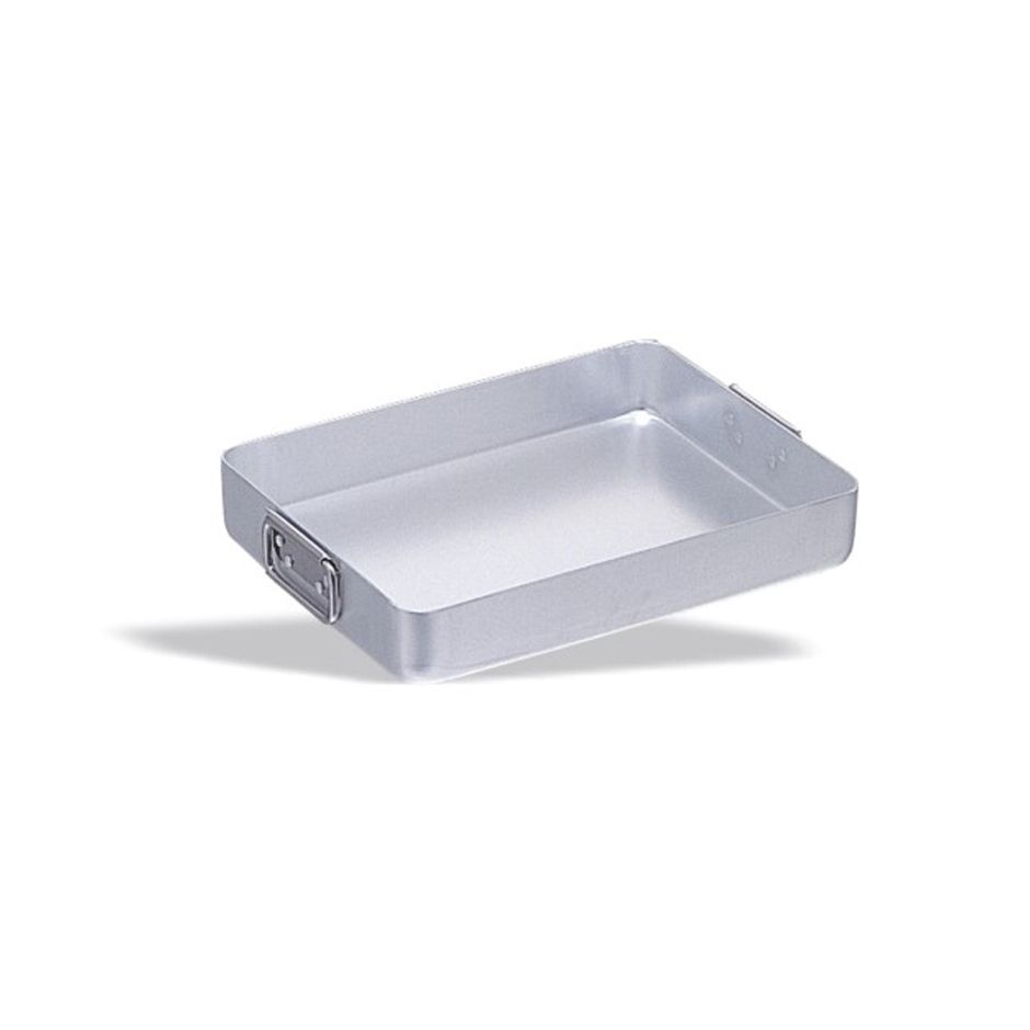 Tegame in alluminio 2 maniglie snodate L 350 mm x P 270 mm x H 55 mm