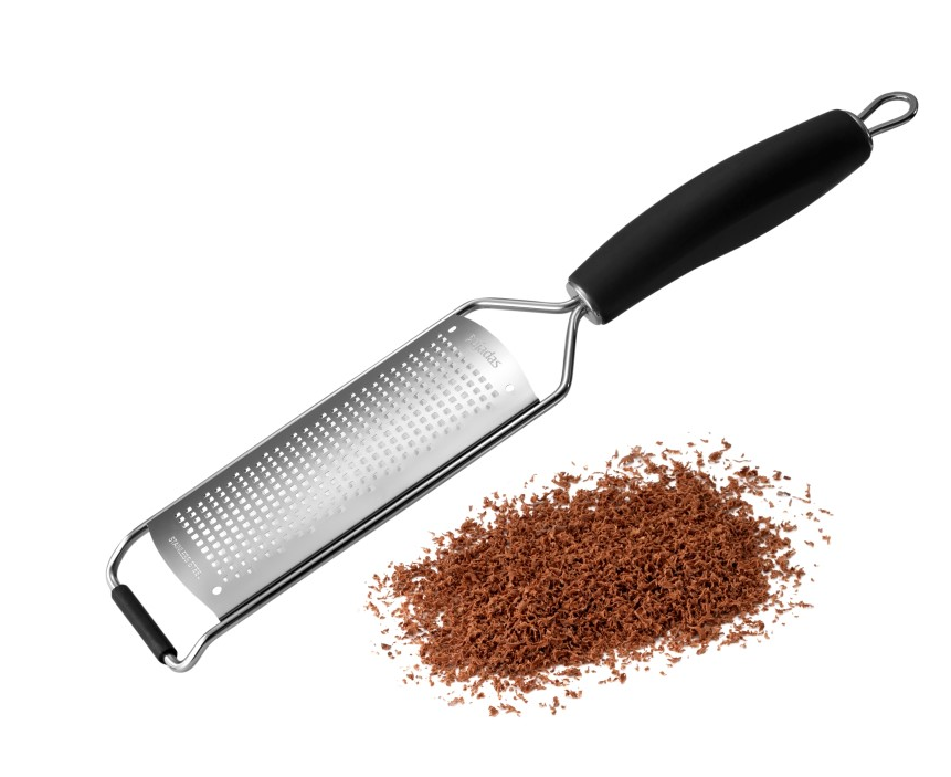 Grattugia in acciaio inox con manico grani fini L 315 mm