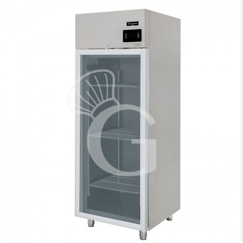 Armadio refrigerato ventilato classe A capacità 700 LT e temperatura -18°C/-22°C con porta vetro