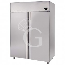 Frigo 1400 litri in acciaio inox ventilato con 2 porte, temperatura -2°C/+10°C per verdure