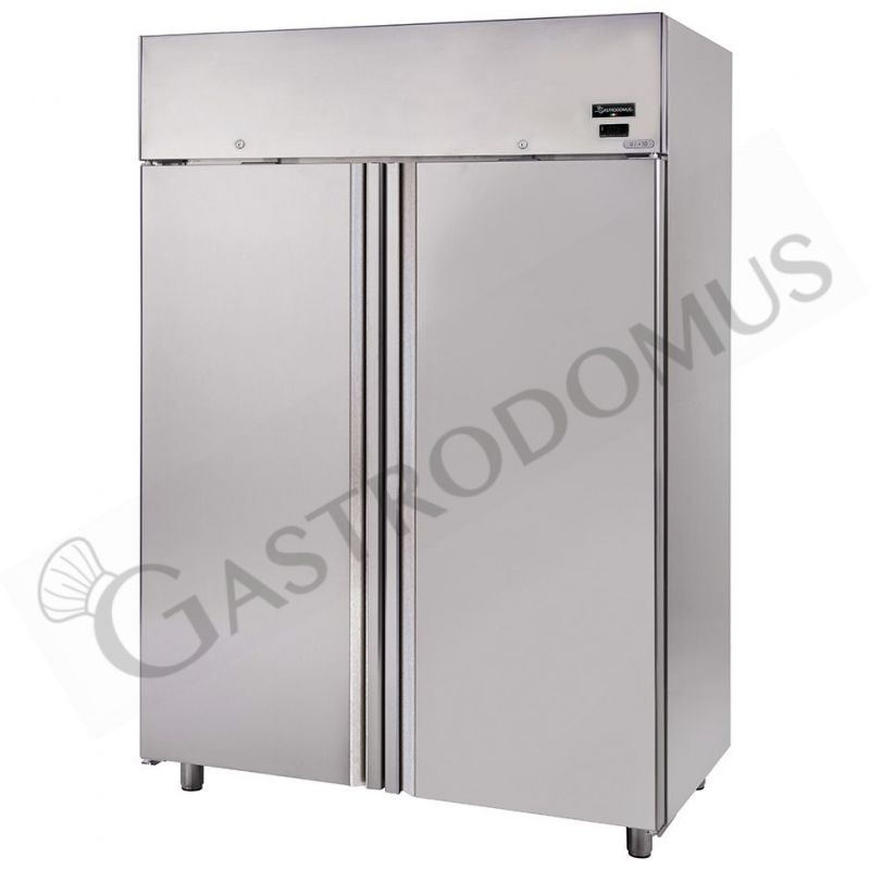 Frigo 1400 litri in acciaio inox ventilato con 2 porte, temperatura -2°C/+10°C per verdure