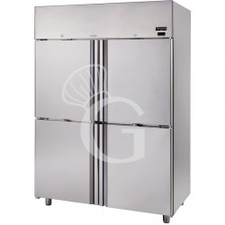 Frigo 1400 litri in acciaio inox ventilato con 4 porte, temperatura -2°C/+10°C per verdure