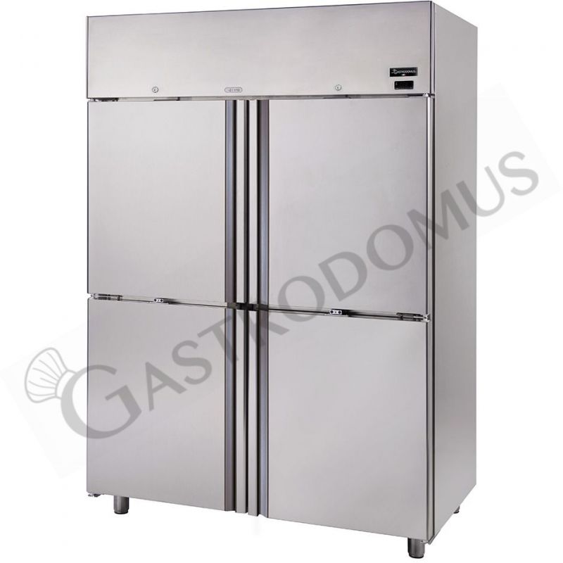 Frigo 1400 litri in acciaio inox ventilato con 4 porte, temperatura -2°C/+10°C per verdure