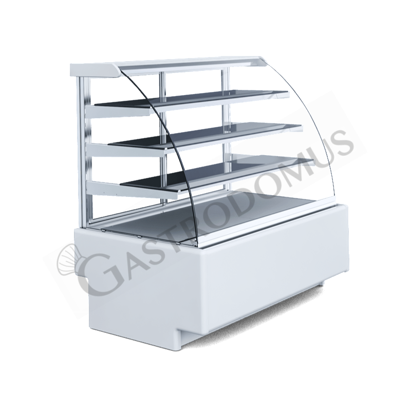 Vetrina espositiva ventilata Gmax per pasticceria 3 ripiani, Temp +5°/+15°C, L 700 mm