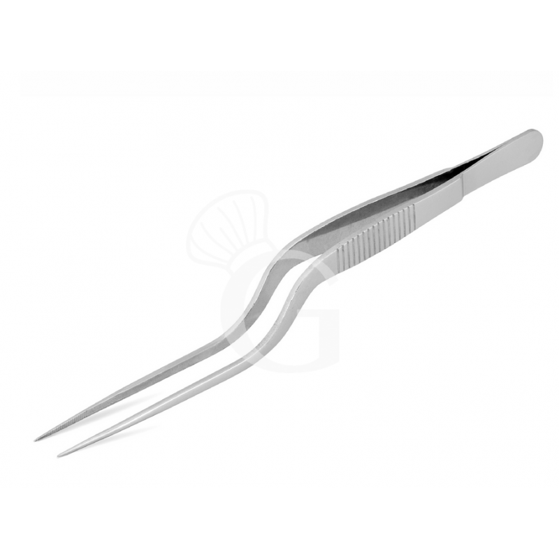 Pinza lunga Chef curva in acciaio inox L 160 mm Pinza lunga Chef curva in acciaio inox L 160 mm